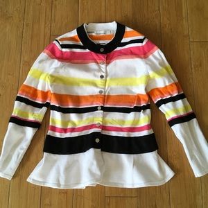 Karen Mullen stripe knit cardigan